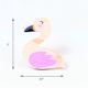 Handcrafted Pine Wood Flamingo Knob
